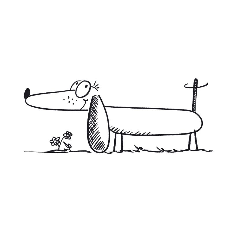Witziger Dackel - Comic - Dachshund
