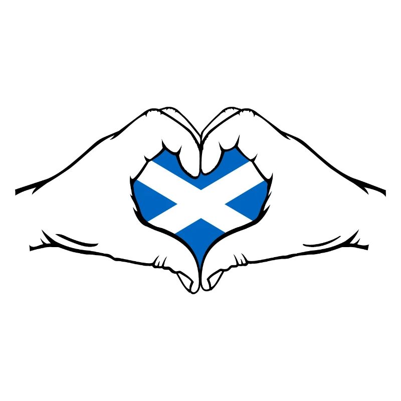 Schottland Flagge Herzform