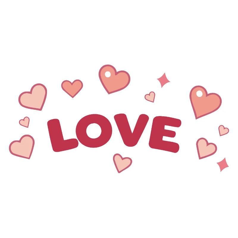 Amour et Cœurs Doux Dessin Animé