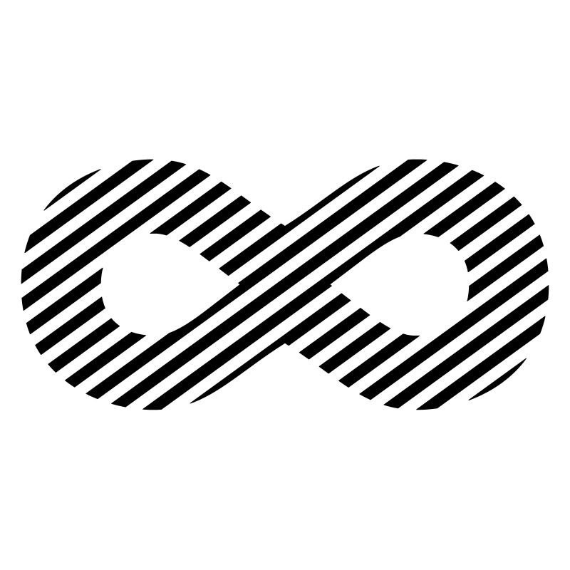 Signe de l'infini - rayures de modèle