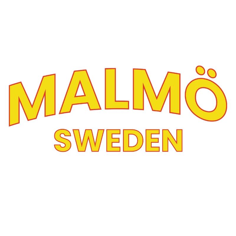 Style rétro du texte de Malmö Suède