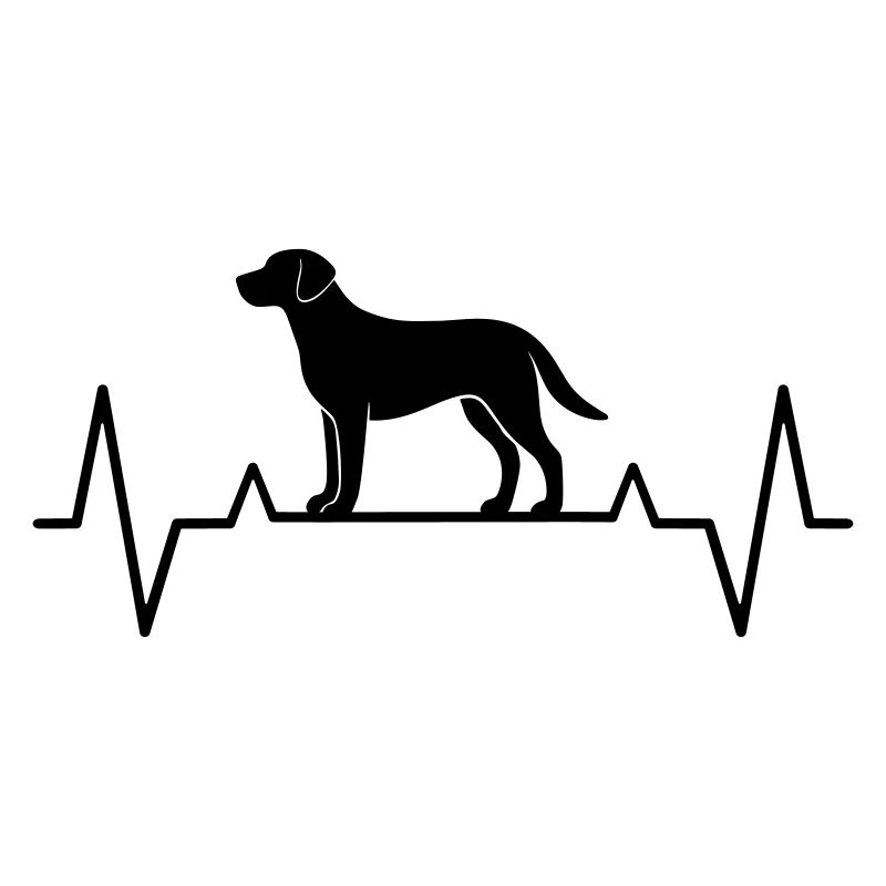Geschenkidee Hundemama Labrador Herzschlag EKG