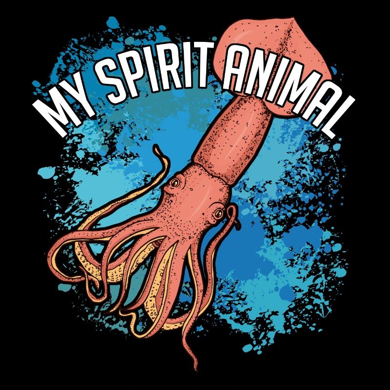 Calmar géant de Kalmar sur des éclaboussures colorées de couleur