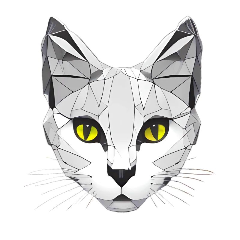 Cat Graphique Low Poly