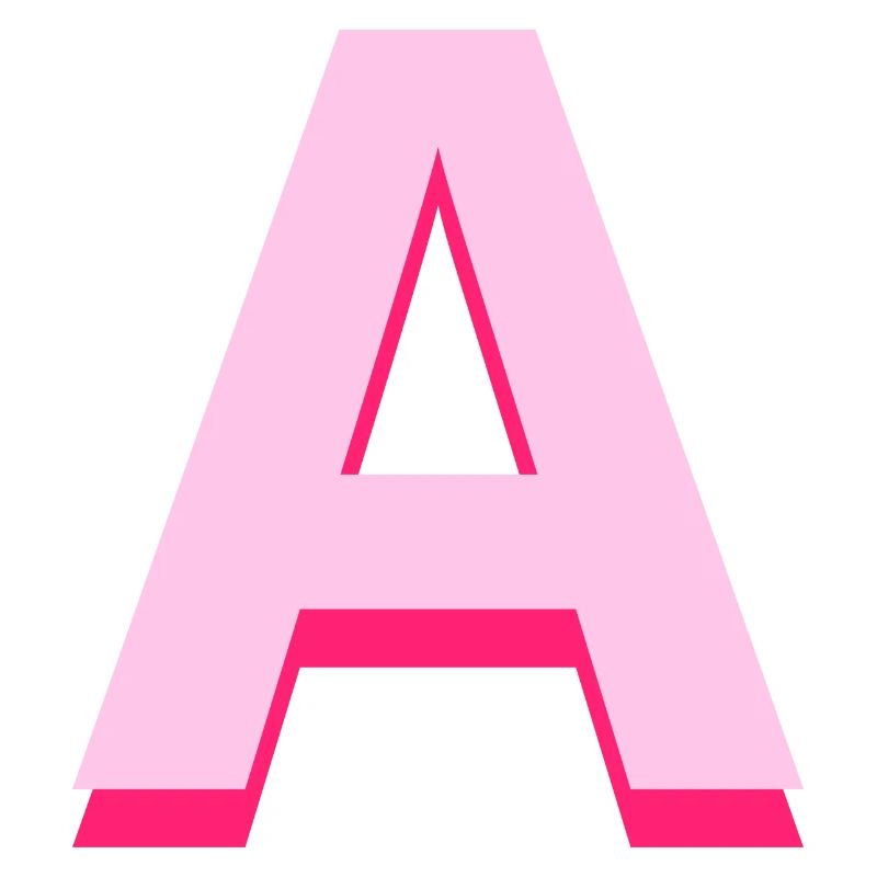 Pop- und moderner rosa Buchstabe a