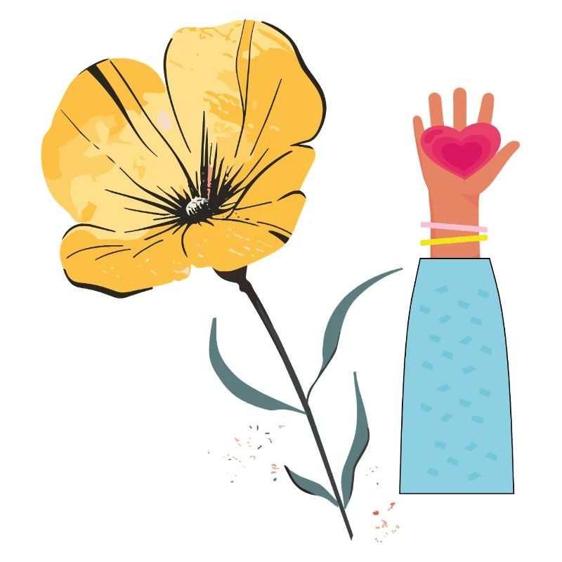 Blume Hand Herz 