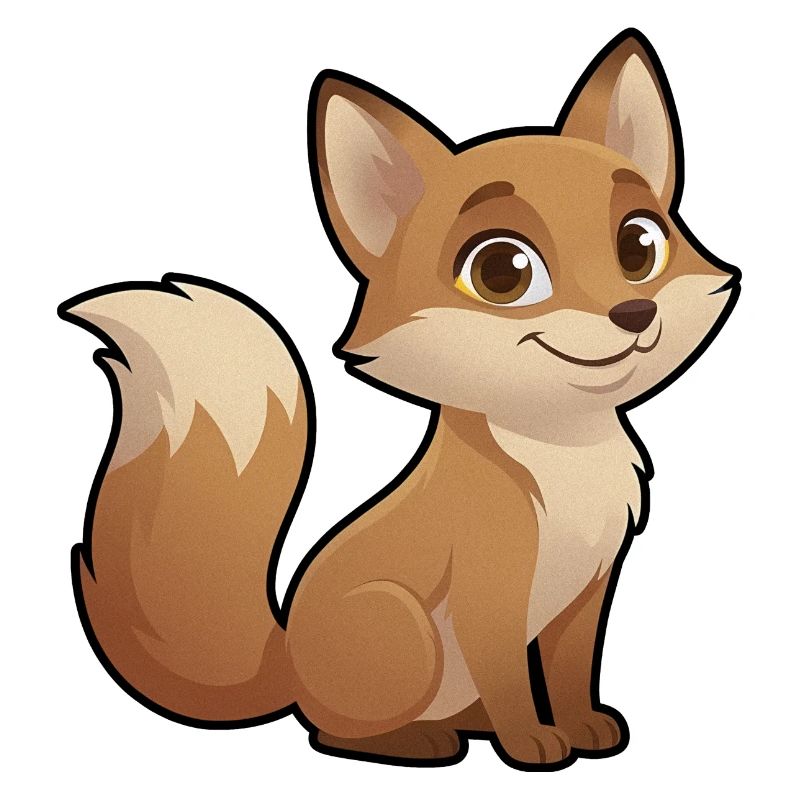 Warm cartoon fox