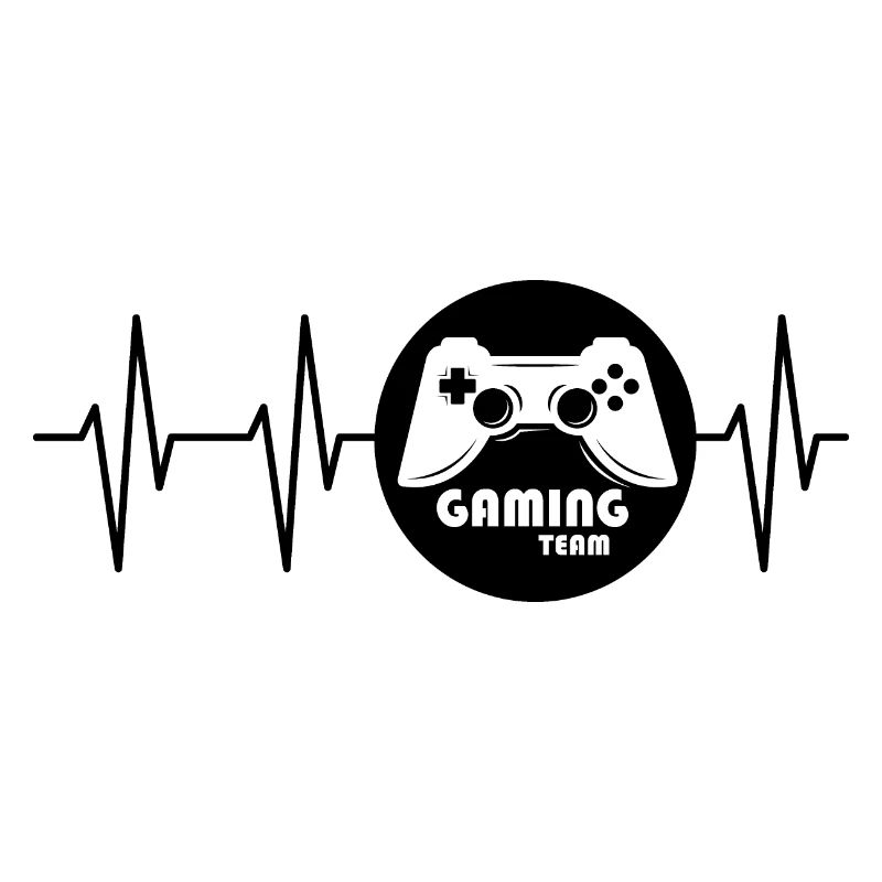 pulse gaming heartbeat controller icon icon logo
