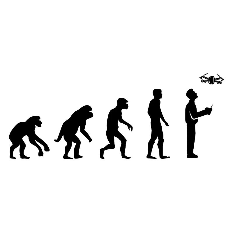 Drohnen Pilot Evolution Entwicklung lustig Design