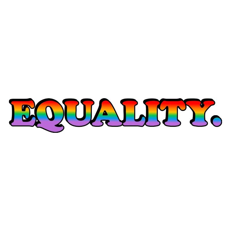 EQUALITY - rainbow text - LGBT pride month
