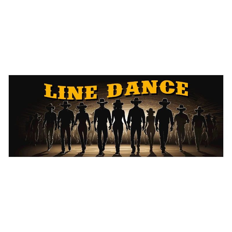 Line dance group dancing