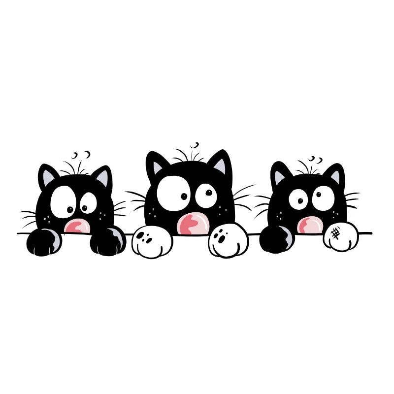 Drôle chat dessin animé