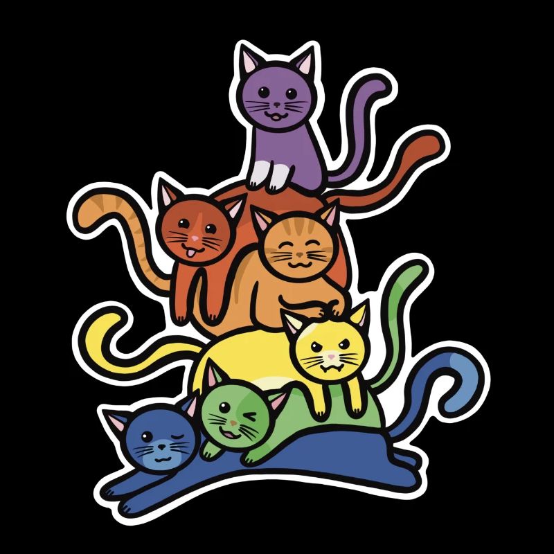 Rainbow Cats Stack