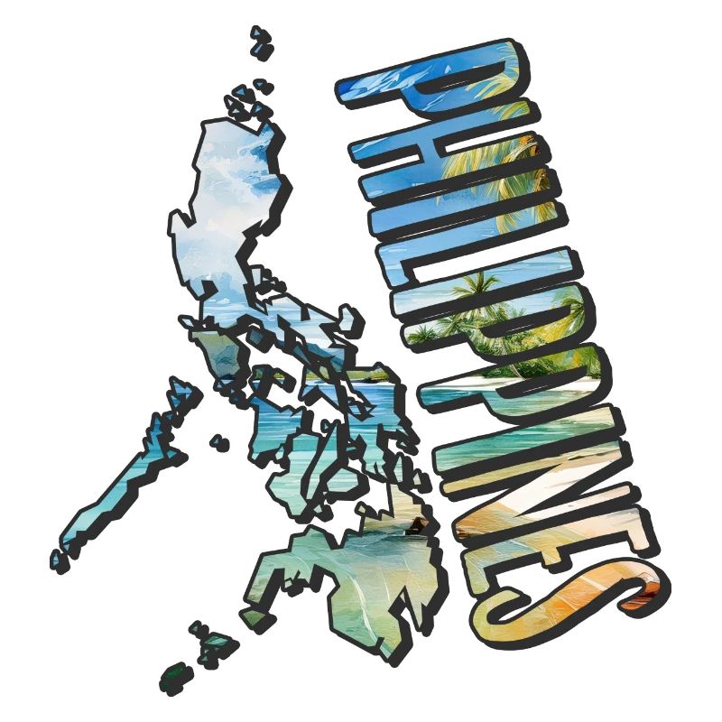 Watercolor Map Philippines