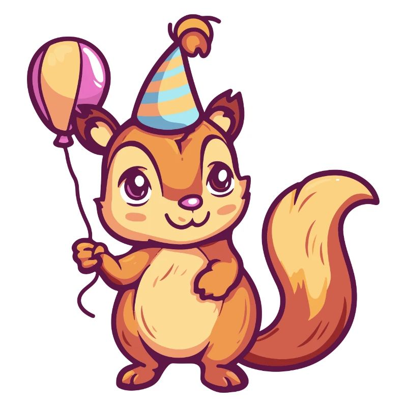 Eichhörnchen Geburtstag Comic Niedlich