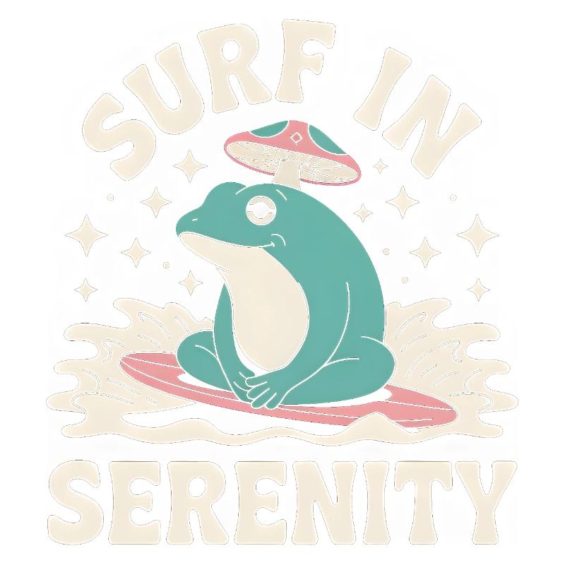 Surf en sérénité - Mignon grenouille autocollant