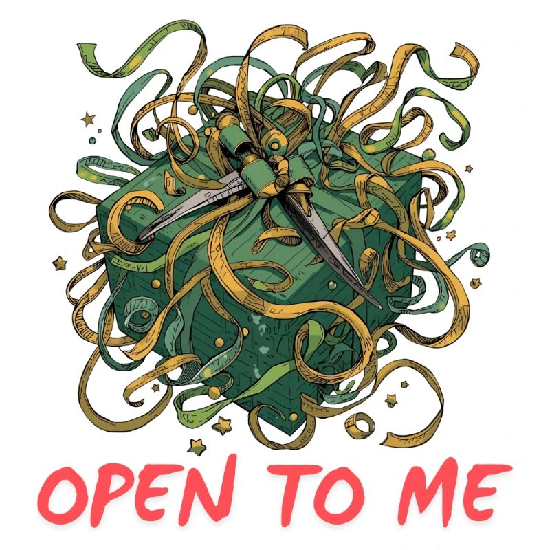 Coffre Vert Rubans et Ciseaux