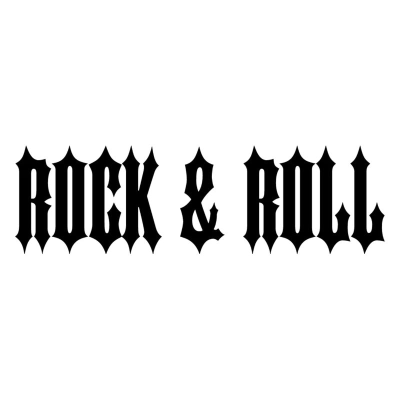 "ROCK & ROLL" Black gothic inspired text design