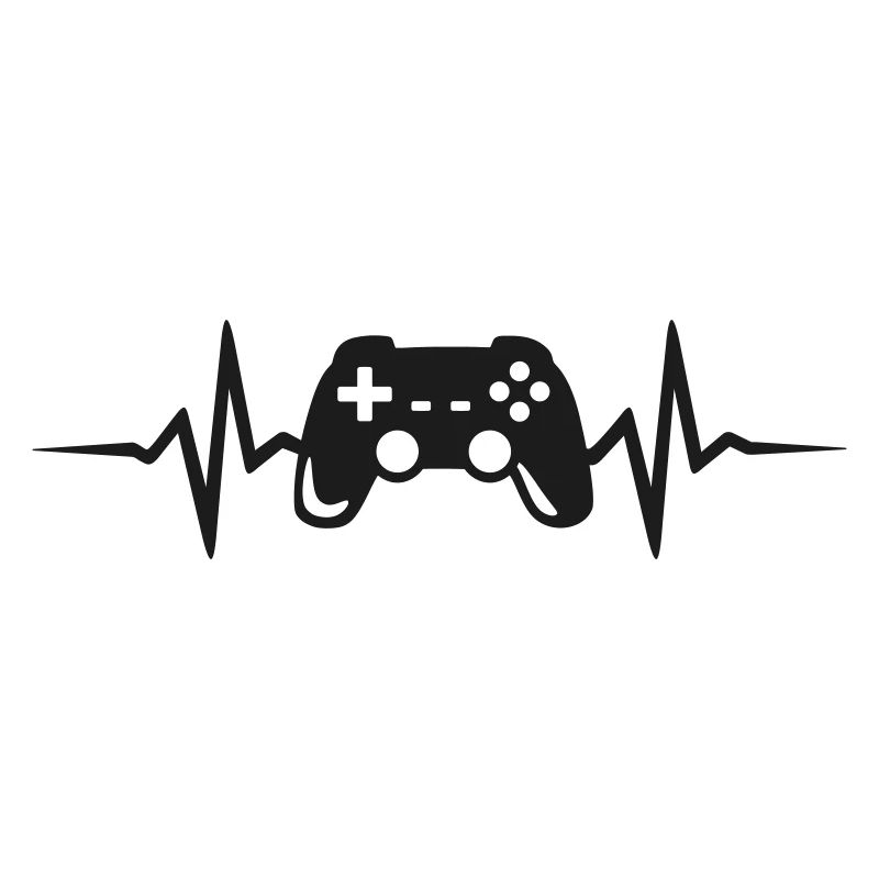 Gamer Herzschlag Gaming Controller Gamepad Zocker