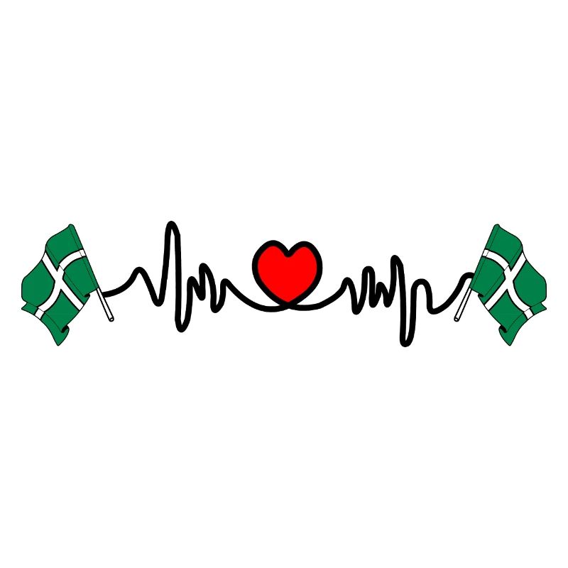 Devon Flag with Heartbeat