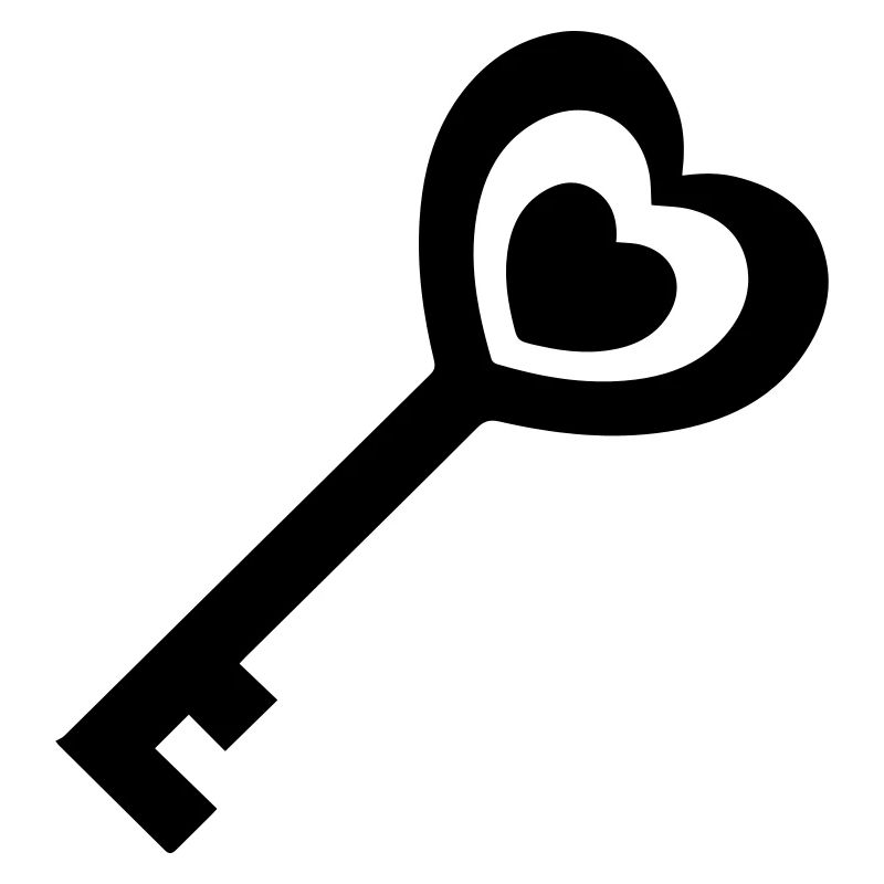 Key heart wedding