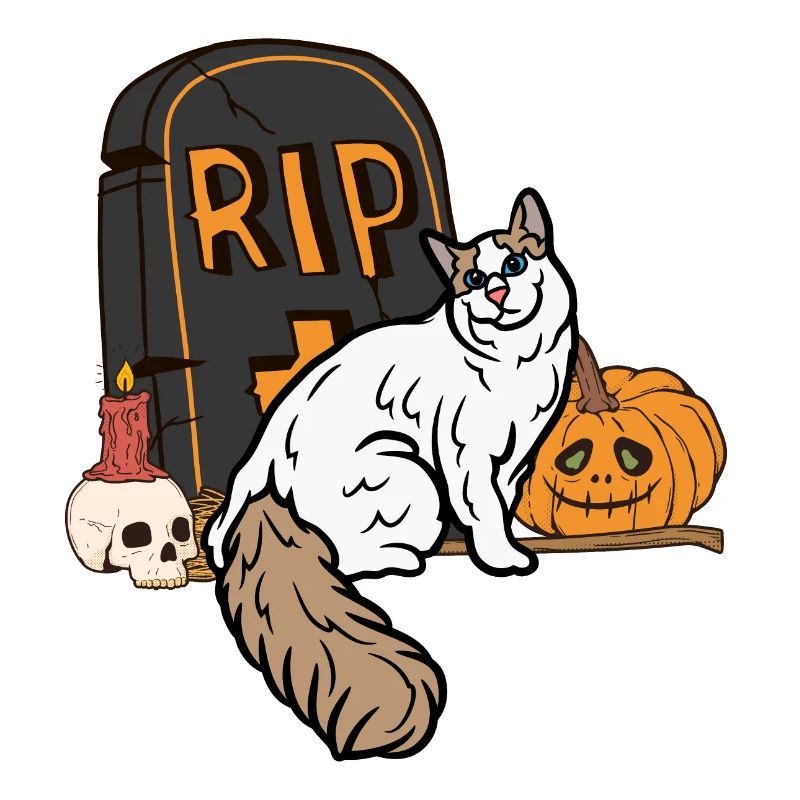 Mignon chat turc Van Halloween
