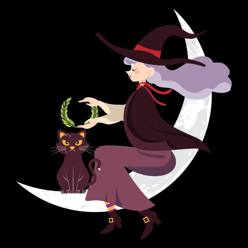 Sorcière chat d’Halloween
