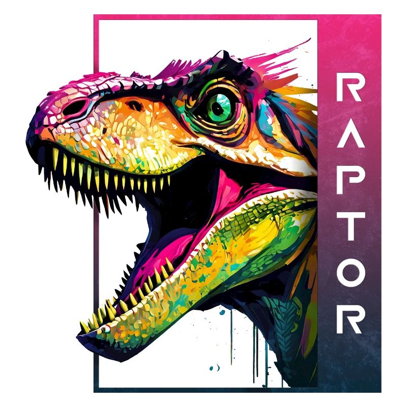 Dynamischer Velociraptor - Brüllender Raptor Artwork