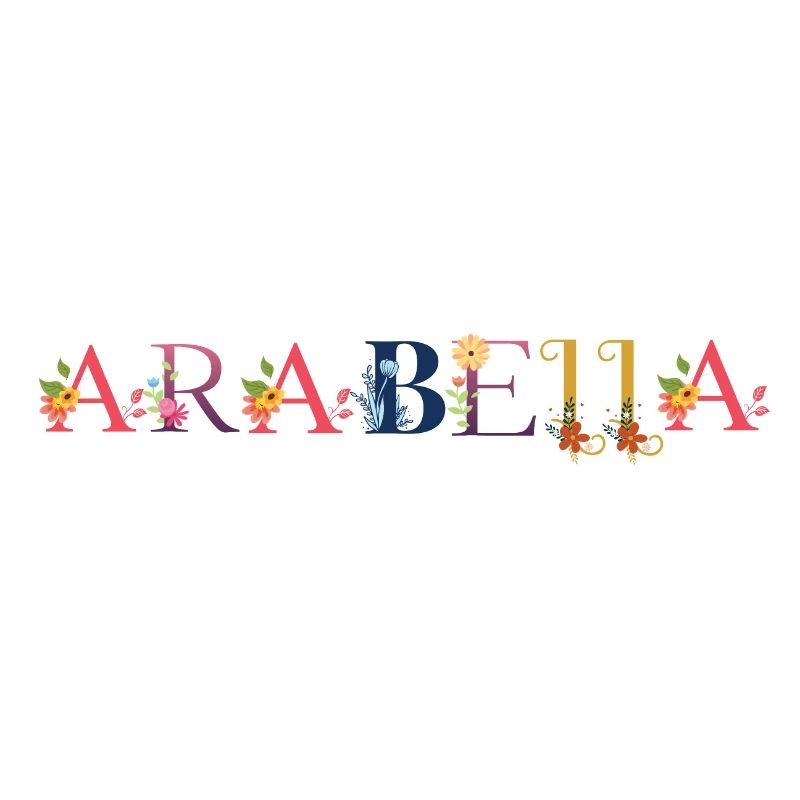 ARABELLA nom orné de fleurs