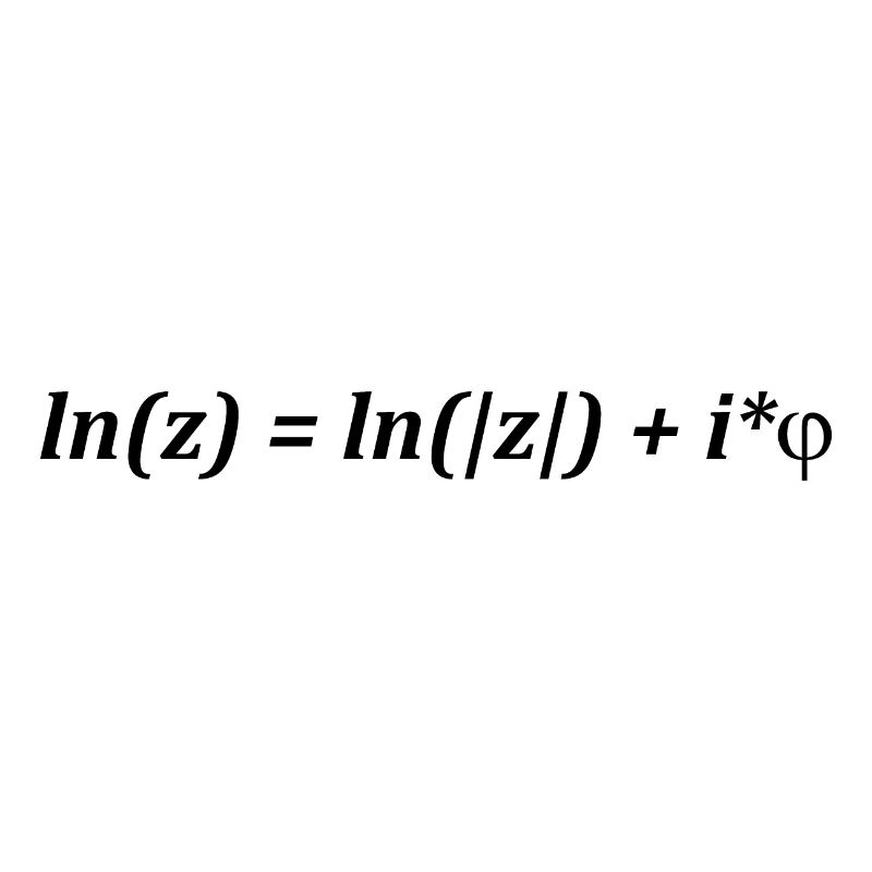 Formula Math Mathematical ln(z) = ln(|z|) + i*j