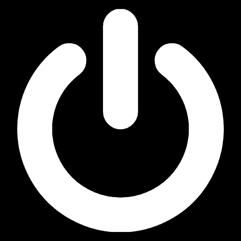Bouton d'alimentation blanc