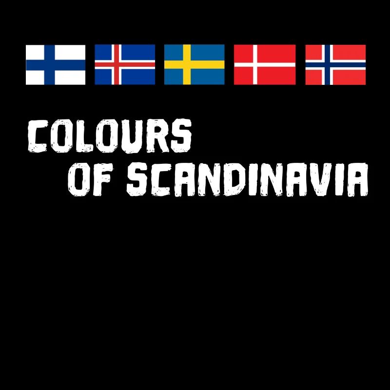 Couleurs des drapeaux de la Scandinavie Drapeau du Nord Odin