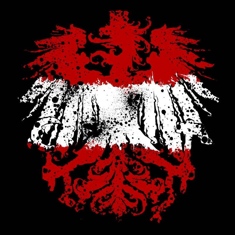 German eagle Austria red-white-red