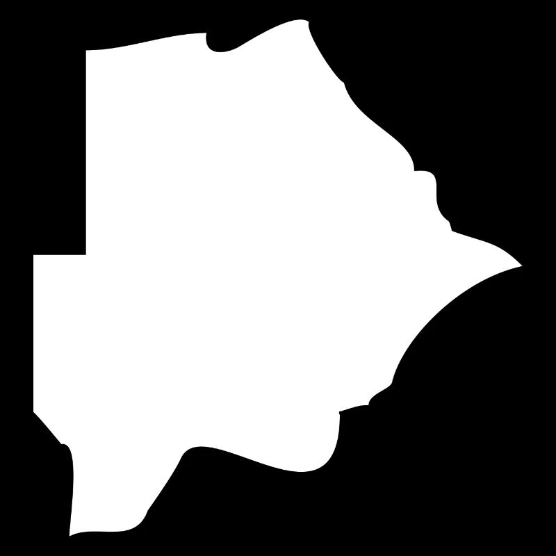 Drapeau de la carte du Botswana