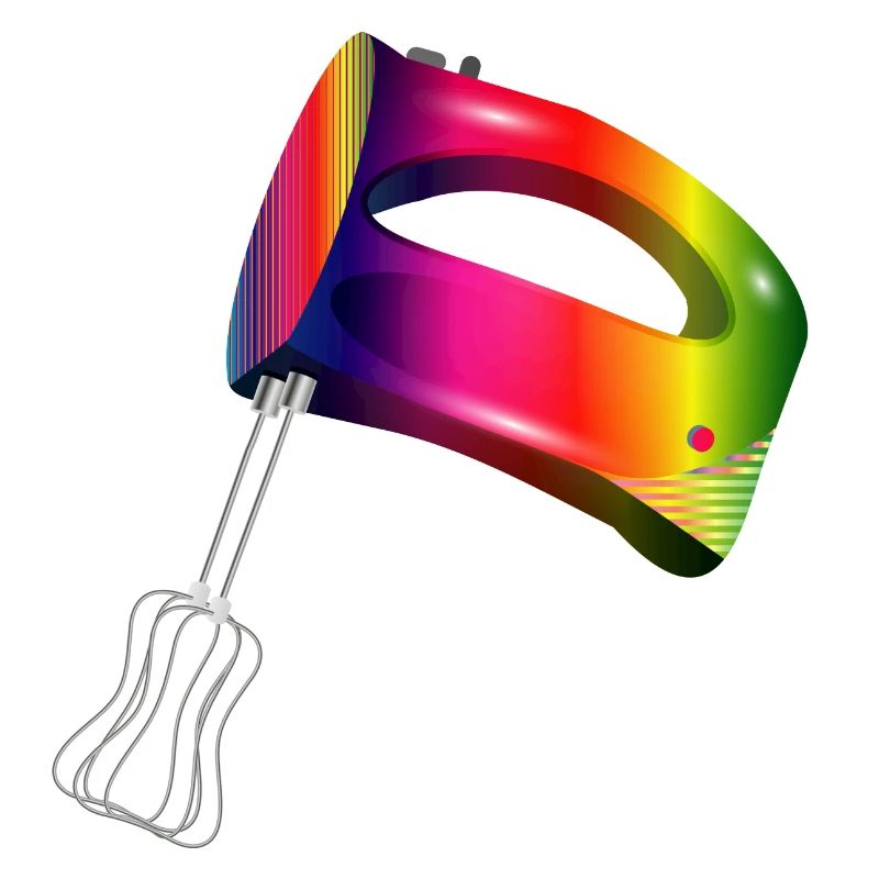 Mélangeur à main aux couleurs colorées de l’arc-en-ciel