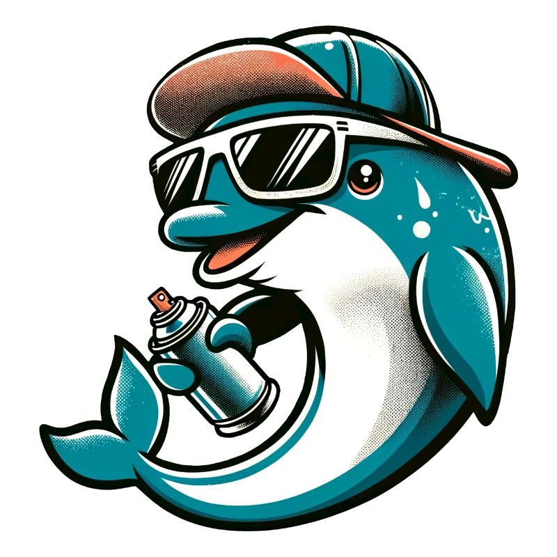 Dolphin Graffiti Sprayer Spray Can