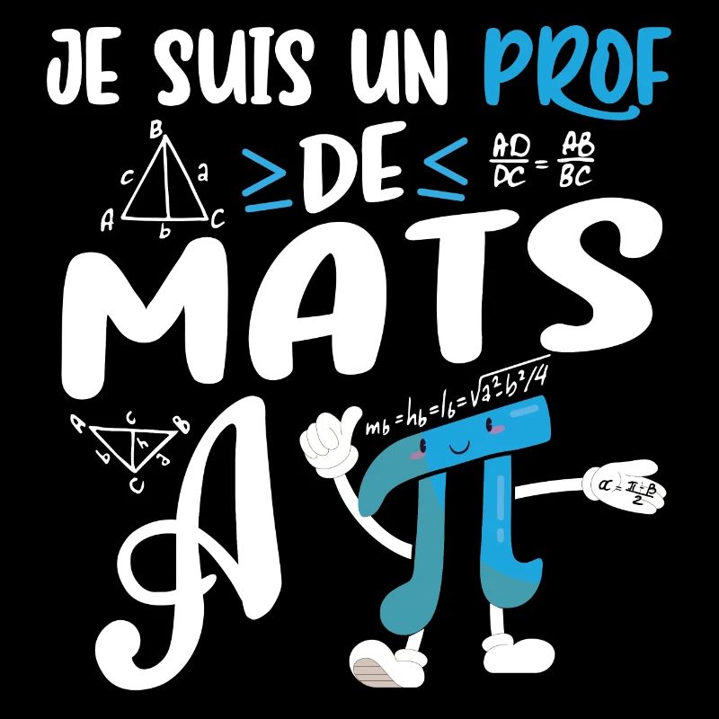 Prof de Maths Happy Cadeau Drôle Mathématicien