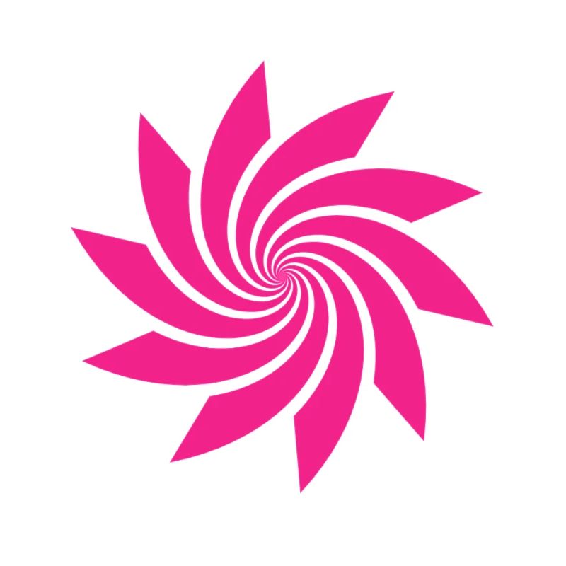 Moulin à vent en spirale rose