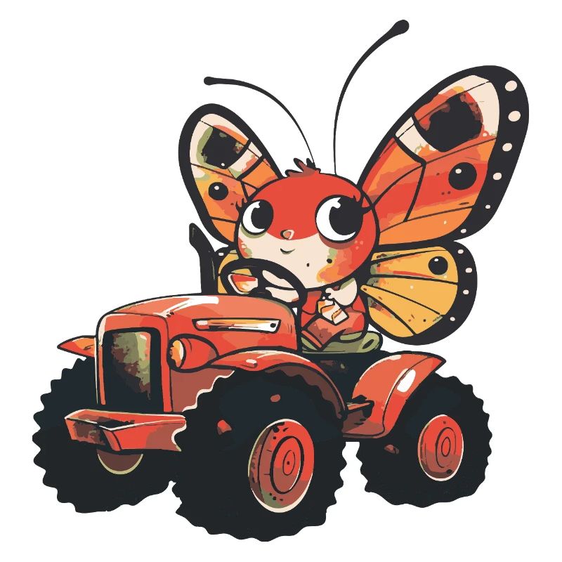 Butterfly Tractor Farmer