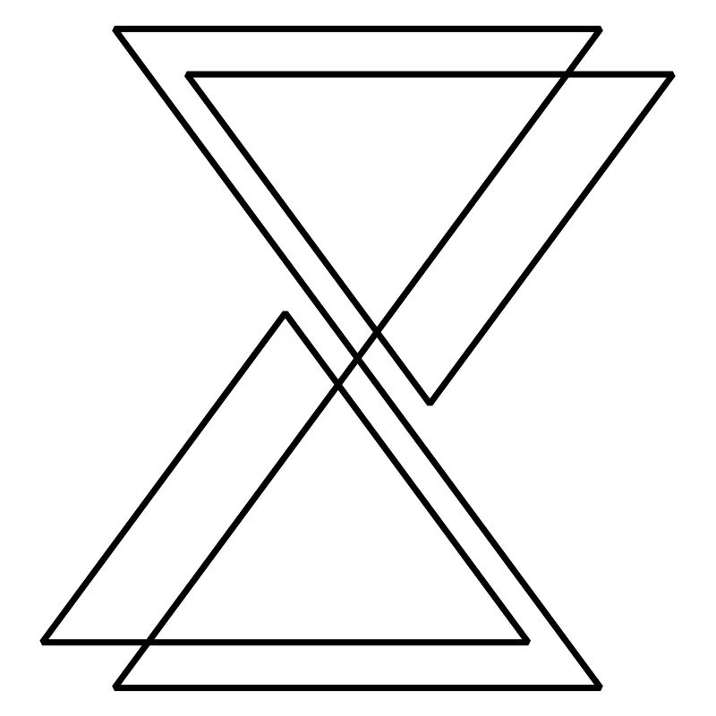 Time Runs Hourglass Abstract Rectangles