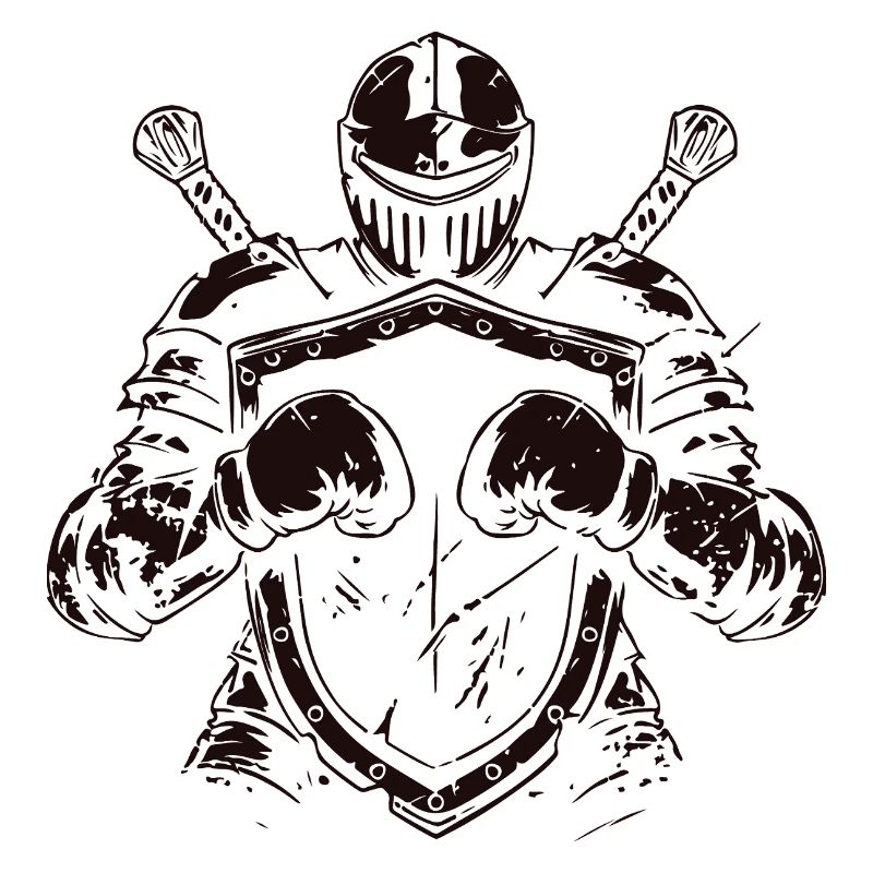 Knight with shield and sword
