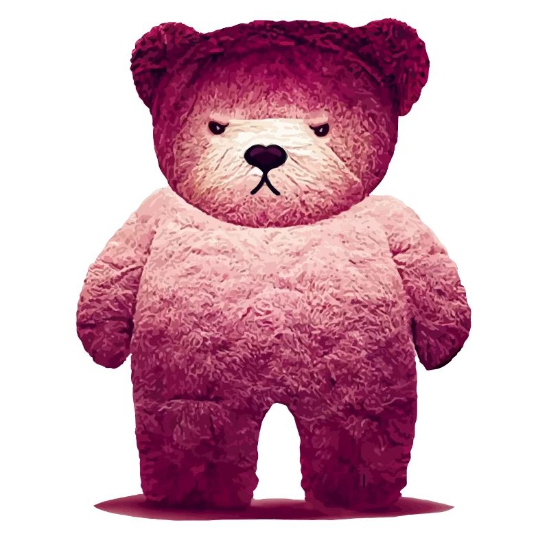 Pink Grumpy Teddy