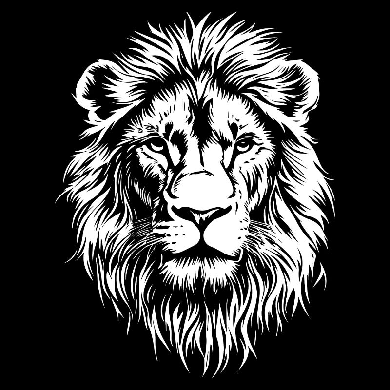 Visage de lion