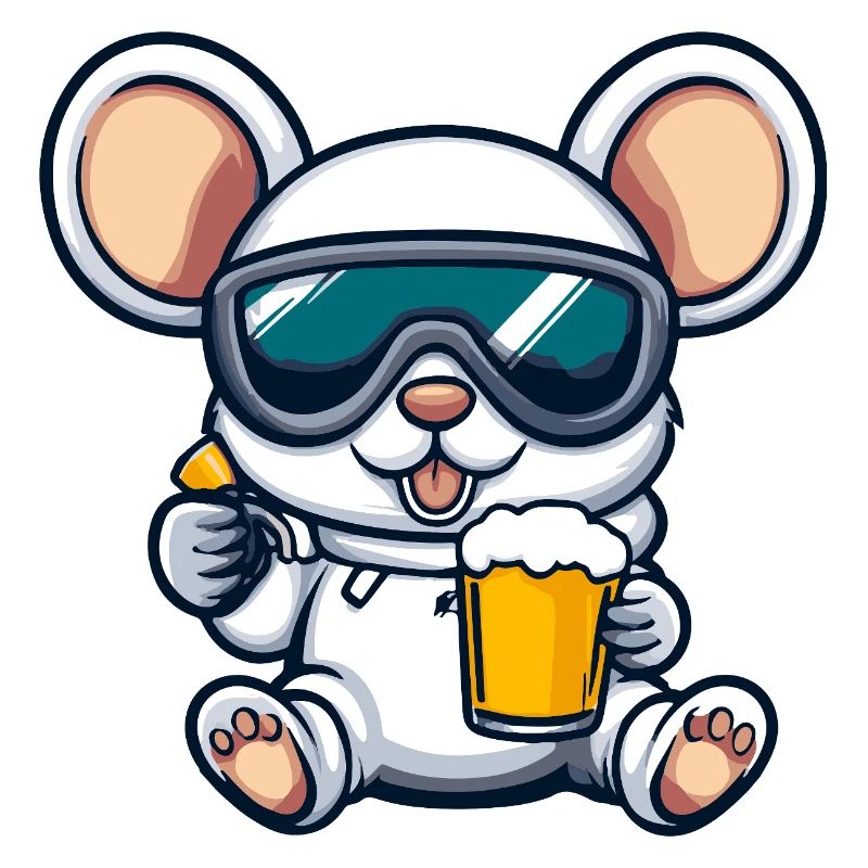 Mouse Après Ski Beer Comic