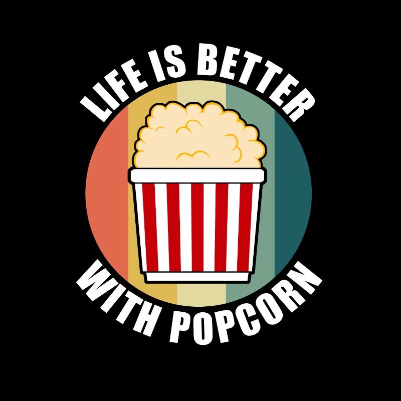 Popcorn essen Köstliches Essen Leben mit Popcorn