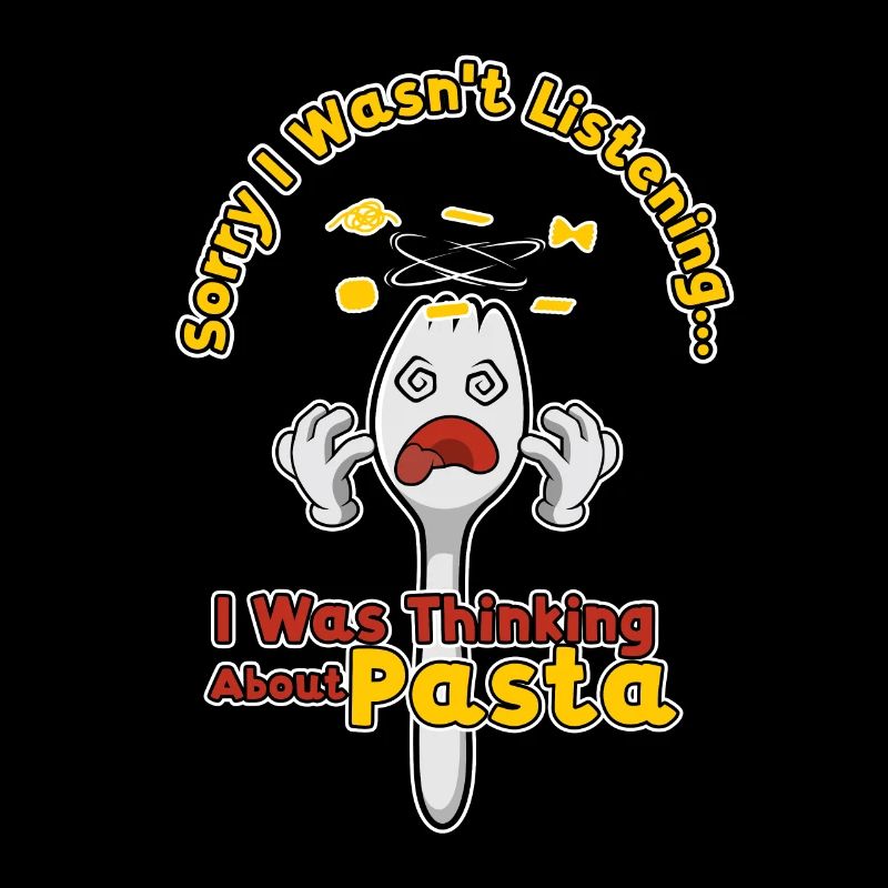 Denken Sie an Pasta Ironic Fork Spaghetti