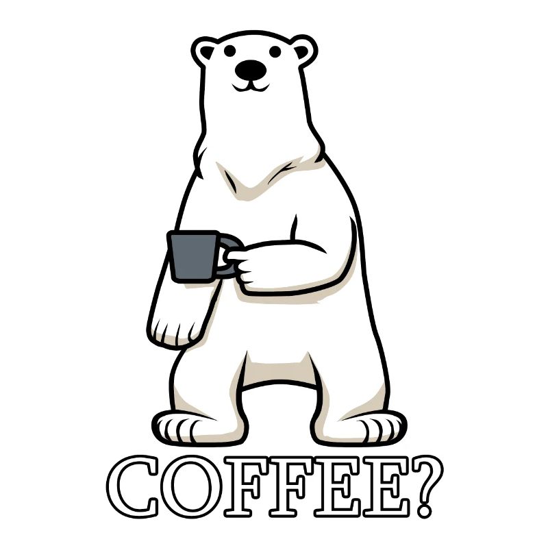 Eisbären und Kaffee Lazy Office Monday Müde