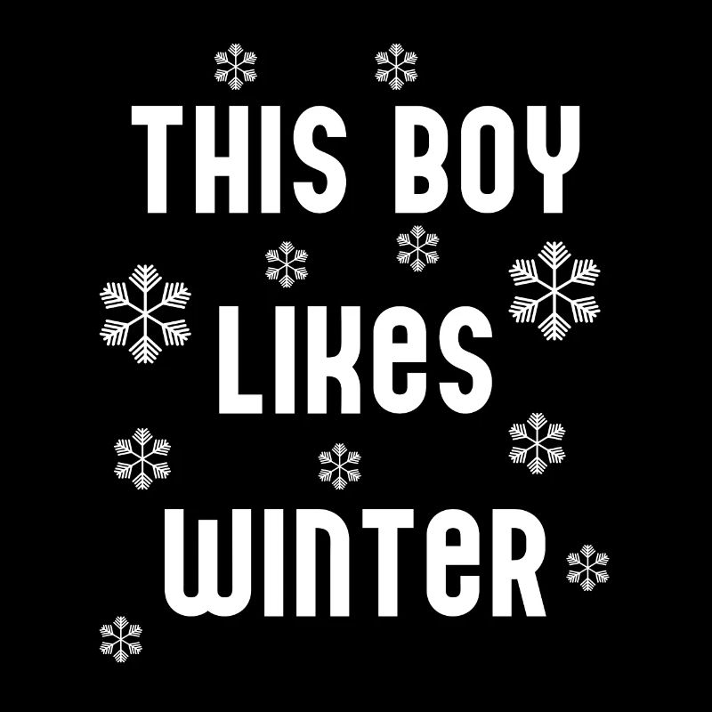 Junge mag Wintertage Gemütliche Schneeflocken der