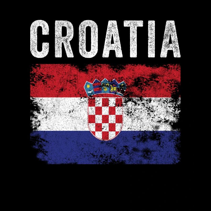 Drapeau croate en détresse - Drapeau croate