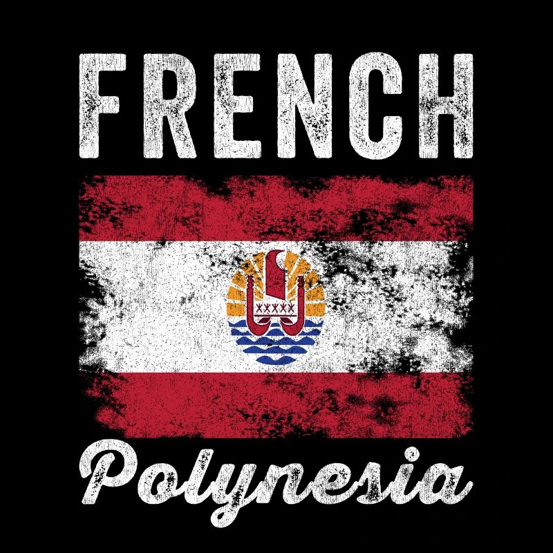 French Polynesia Flag Distressed